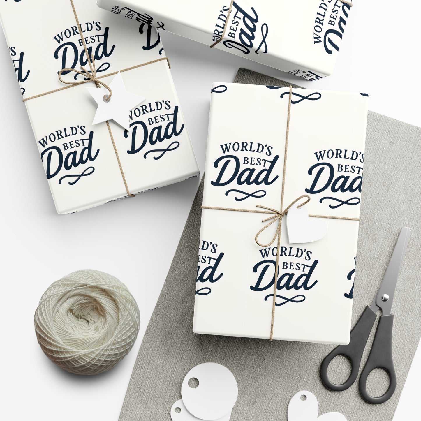 World's Best Dad Gift Wrap Papers, Father's Day Wrap, Celebratory Gift Packaging, Father's Day Wrapping Paper, Father's Day Gift Wrapping