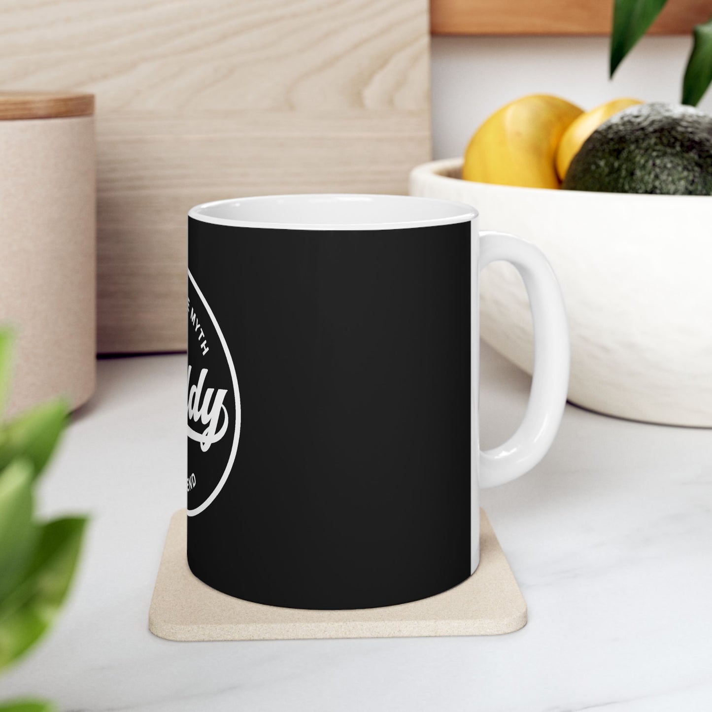 Daddy Mug - The Man The Myth The Legend, Gift for Dad, Funny Coffee Mug, Father's Day, Black Ceramic Cup