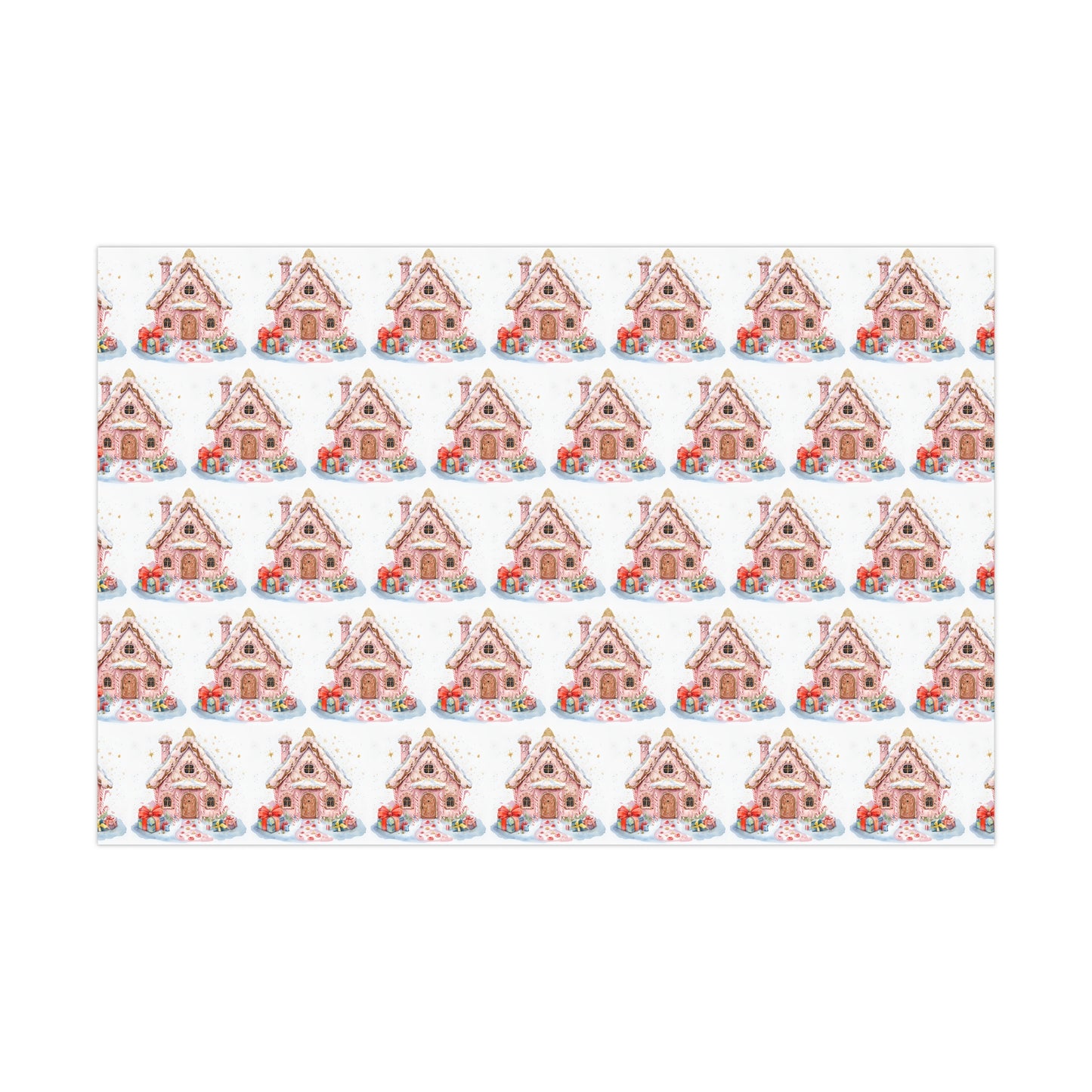 Whimsical Gingerbread House Gift Wrap, Christmas Wrapping Paper, Holiday Gift Wrap, Festive Wrap, Xmas Wrapping Paper, Christmas Wrapping Paper, Kids Wrap Paper, Presents, Christmas Decor