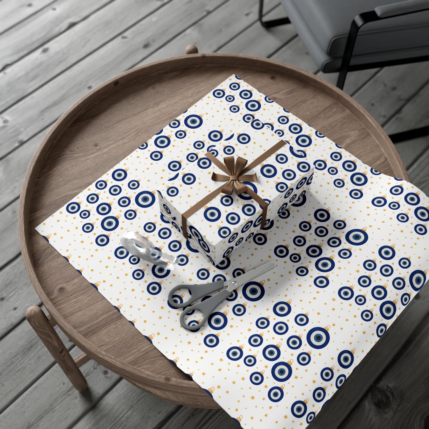 Evil Eye Gift Wrap Papers for Any Occasion, Perfect for Holidays, Birthdays, Parties, Seasonal Gifts, Greek Wrapping, Marytika