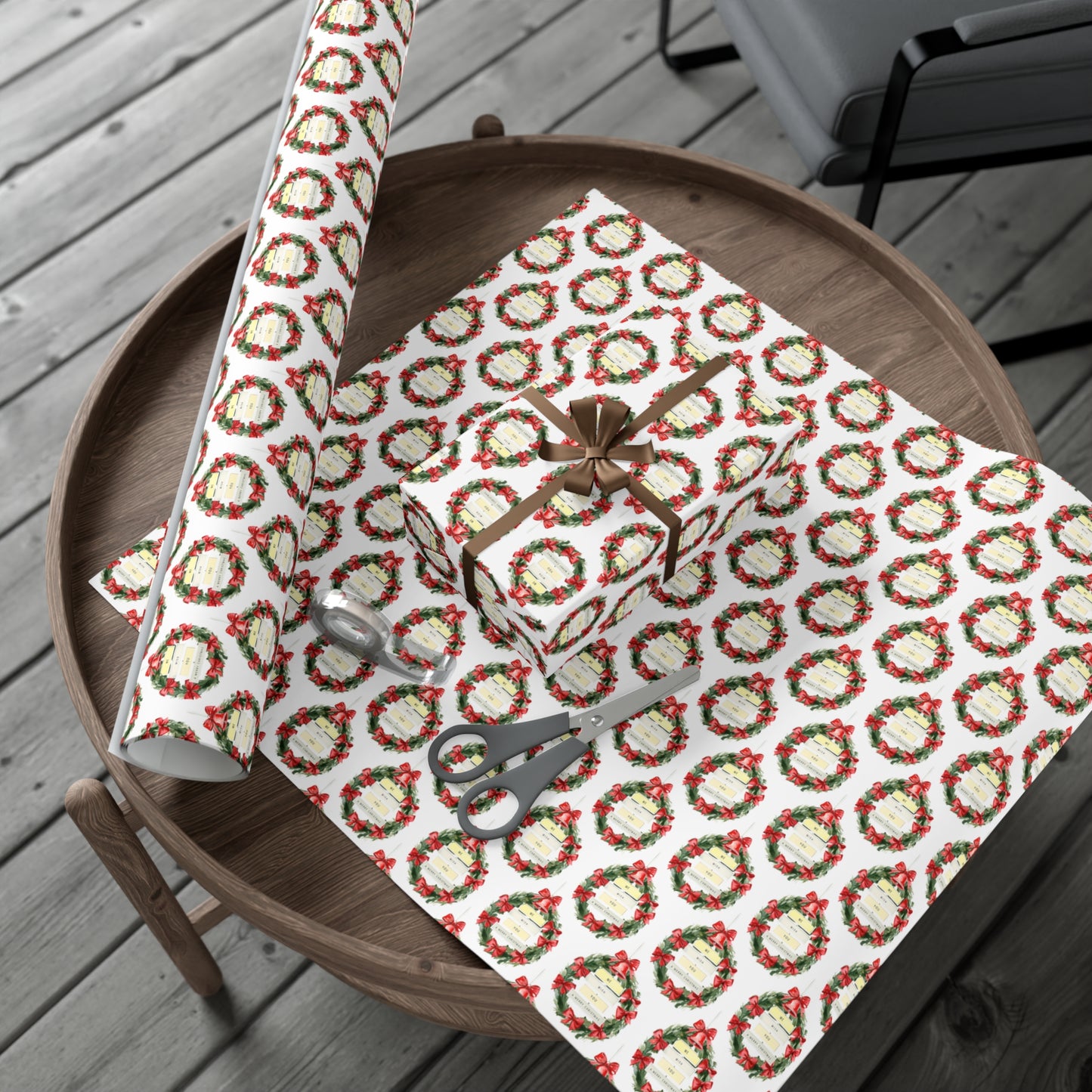 Festive Gift Wrap Papers for Holidays, Christmas Wrapping Paper,  Gift Wrap, Christmas Gift Wrap, Xmas Wrapping Paper, Wreath , Christmas Bells, Elegant Wrapping Paper