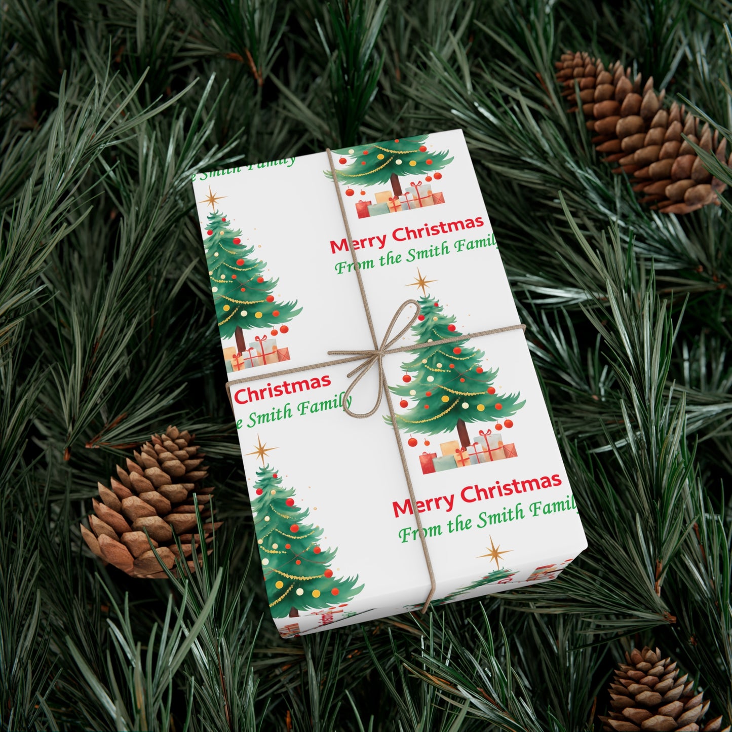 Personalized Merry Christmas Gift Wrap Papers , Festive Wrapping, Holiday Decor,  Christmas Paper, Seasonal Gift Wrap,