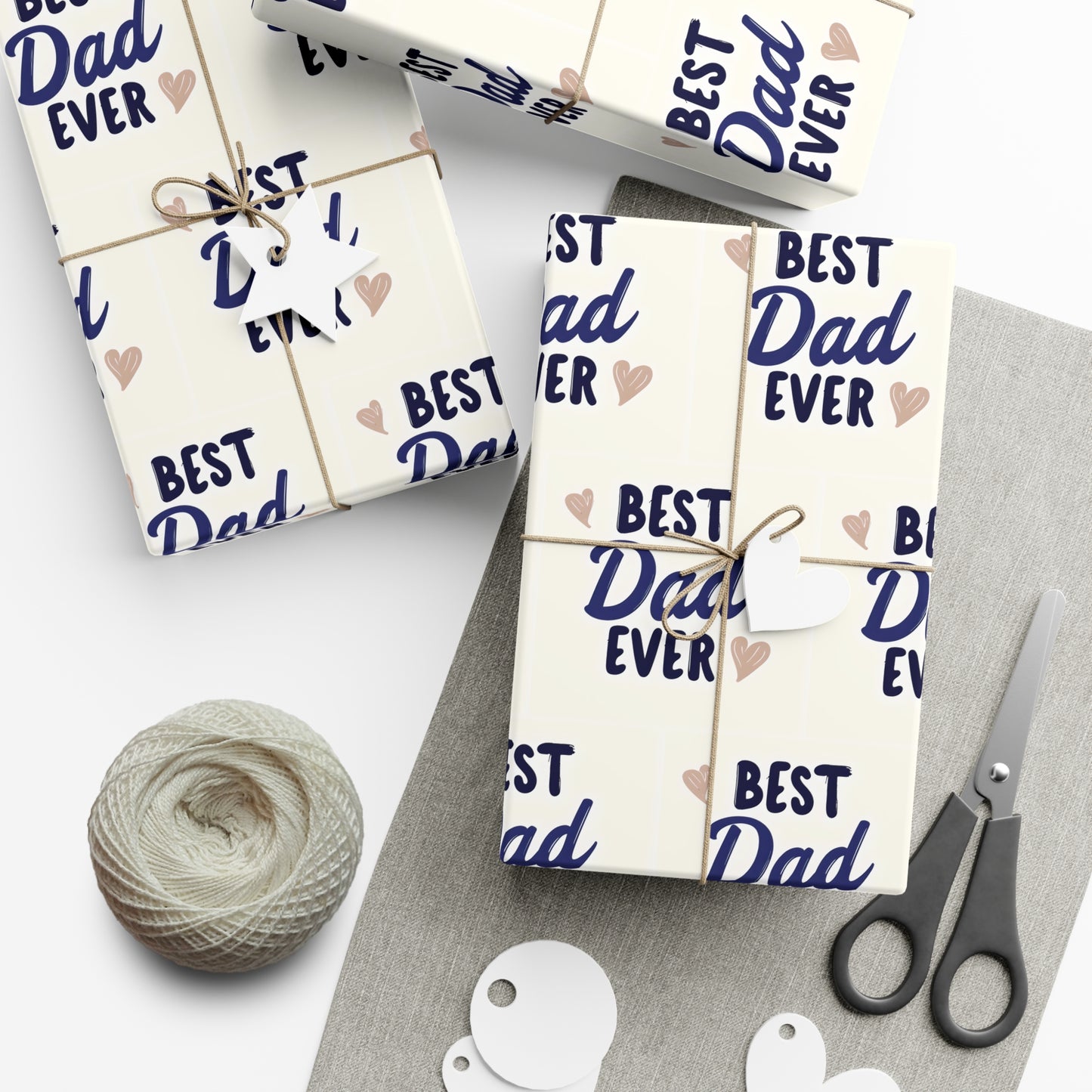 Best Dad Ever Gift Wrap Papers, Father's Day Wrap, Celebratory Gift Packaging, Father's Day Wrapping Paper, Father's Day Gift Wrapping
