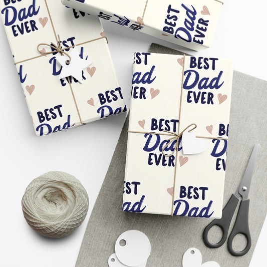 Best Dad Ever Gift Wrap Papers, Father's Day Wrap, Celebratory Gift Packaging, Father's Day Wrapping Paper, Father's Day Gift Wrapping