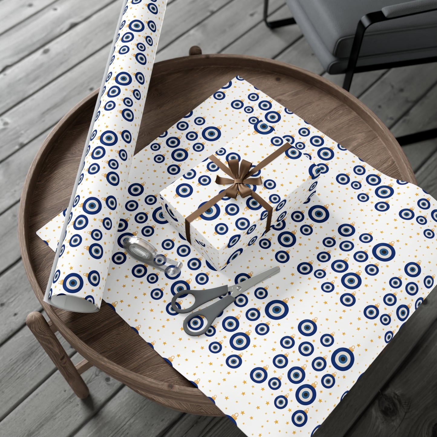 Evil Eye Gift Wrap Papers for Any Occasion, Perfect for Holidays, Birthdays, Parties, Seasonal Gifts, Greek Wrapping, Marytika