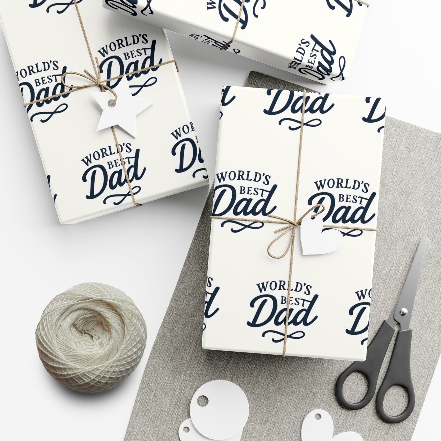 World's Best Dad Gift Wrap Papers, Father's Day Wrap, Celebratory Gift Packaging, Father's Day Wrapping Paper, Father's Day Gift Wrapping