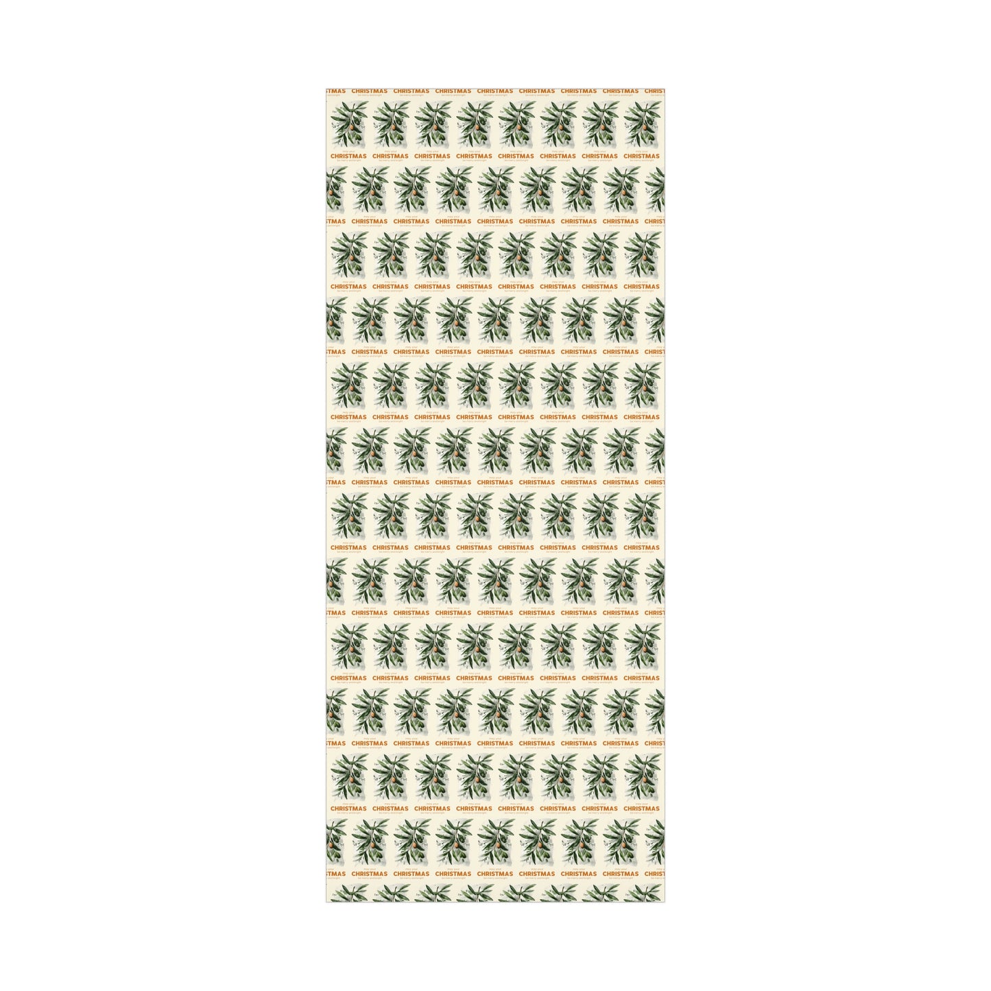 Olive Branch Christmas Gift Wrap Paper, Holiday Wrapping Paper, Festive Gift Wrap, Wrapping, Botanical Design Christmas Paper
