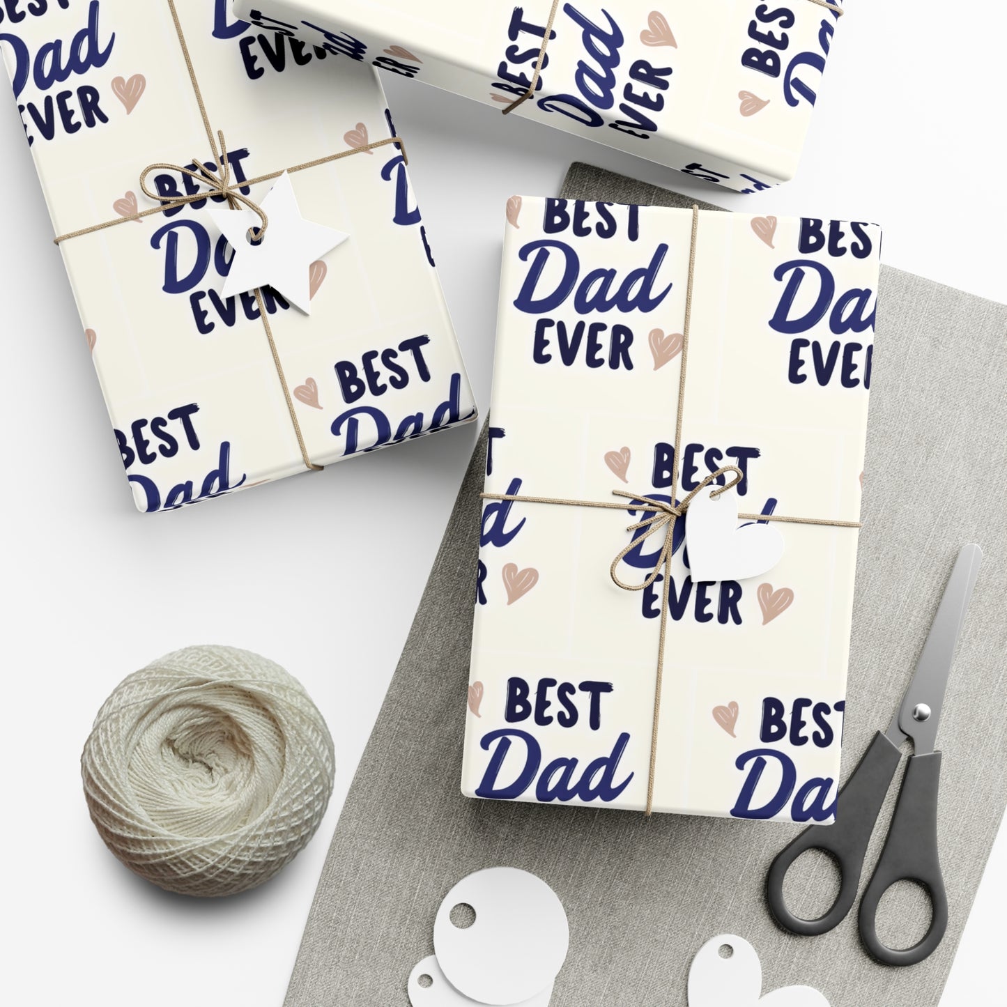 Best Dad Ever Gift Wrap Papers, Father's Day Wrap, Celebratory Gift Packaging, Father's Day Wrapping Paper, Father's Day Gift Wrapping