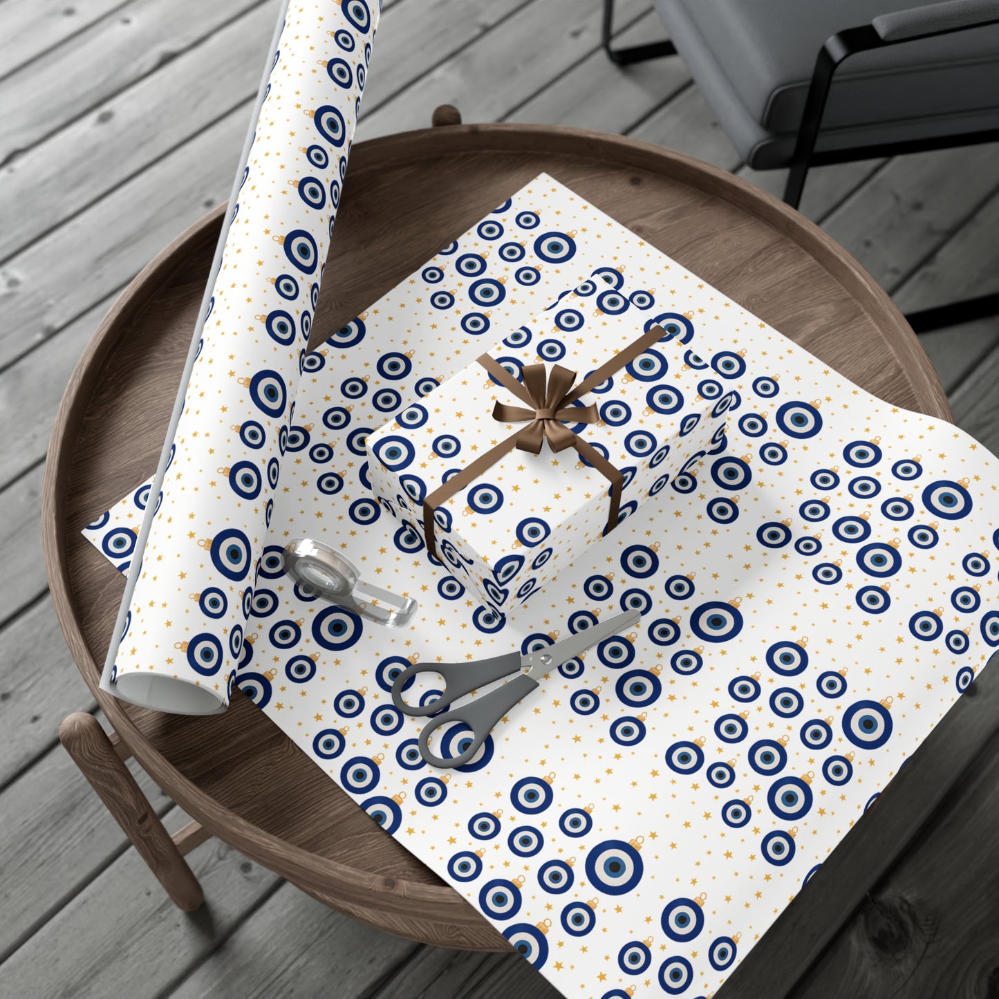 Evil Eye Gift Wrap Papers for Any Occasion, Perfect for Holidays, Birthdays, Parties, Seasonal Gifts, Greek Wrapping, Marytika