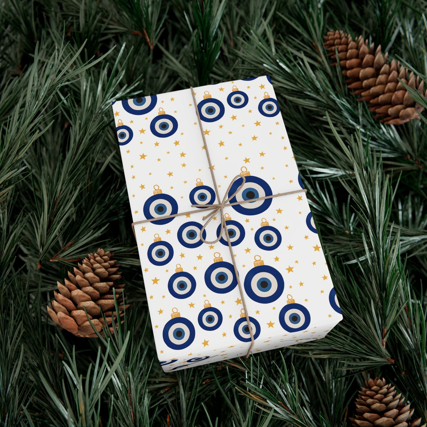 Evil Eye Gift Wrap Papers for Any Occasion, Perfect for Holidays, Birthdays, Parties, Seasonal Gifts, Greek Wrapping, Marytika