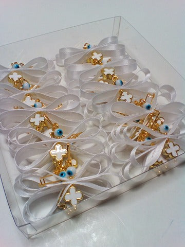 5x Witness Pins , Orthodox Baptism, Greek Christening, Martirika, Martyrika, Pin Mati,Witness Bracelet , Evil Eye, Greek Martyrika