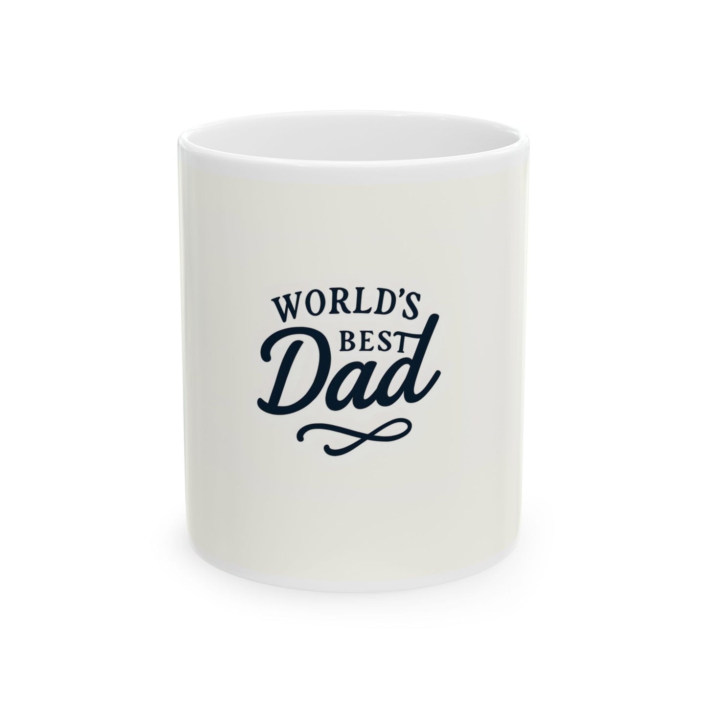 World's Best Dad Ceramic Mug , Perfect Gift for Father's Day, Coffee Lovers, Cute Home Decor, Fun Idea for Dads