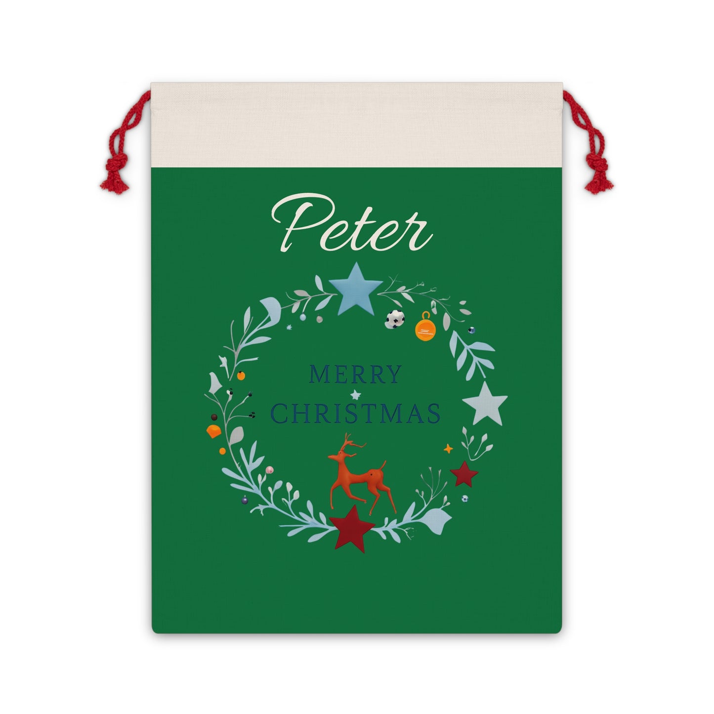 Personalized Christmas Sack, Holiday Gift Bag, Custom Santa Sack, Festive Storage Sack, Kid's Gift Bag, Kids Santa Sack, Christmas Gift