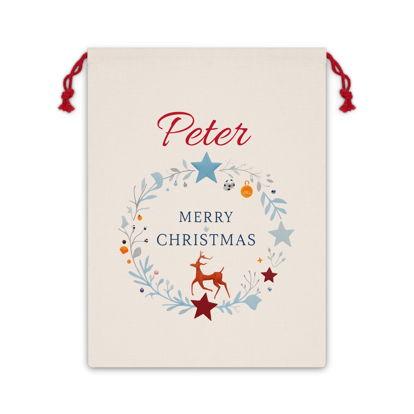 Personalized Christmas Sack, Holiday Gift Bag, Custom Santa Sack, Festive Storage Sack, Kid's Gift Bag, Kids Santa Sack, Christmas Gift