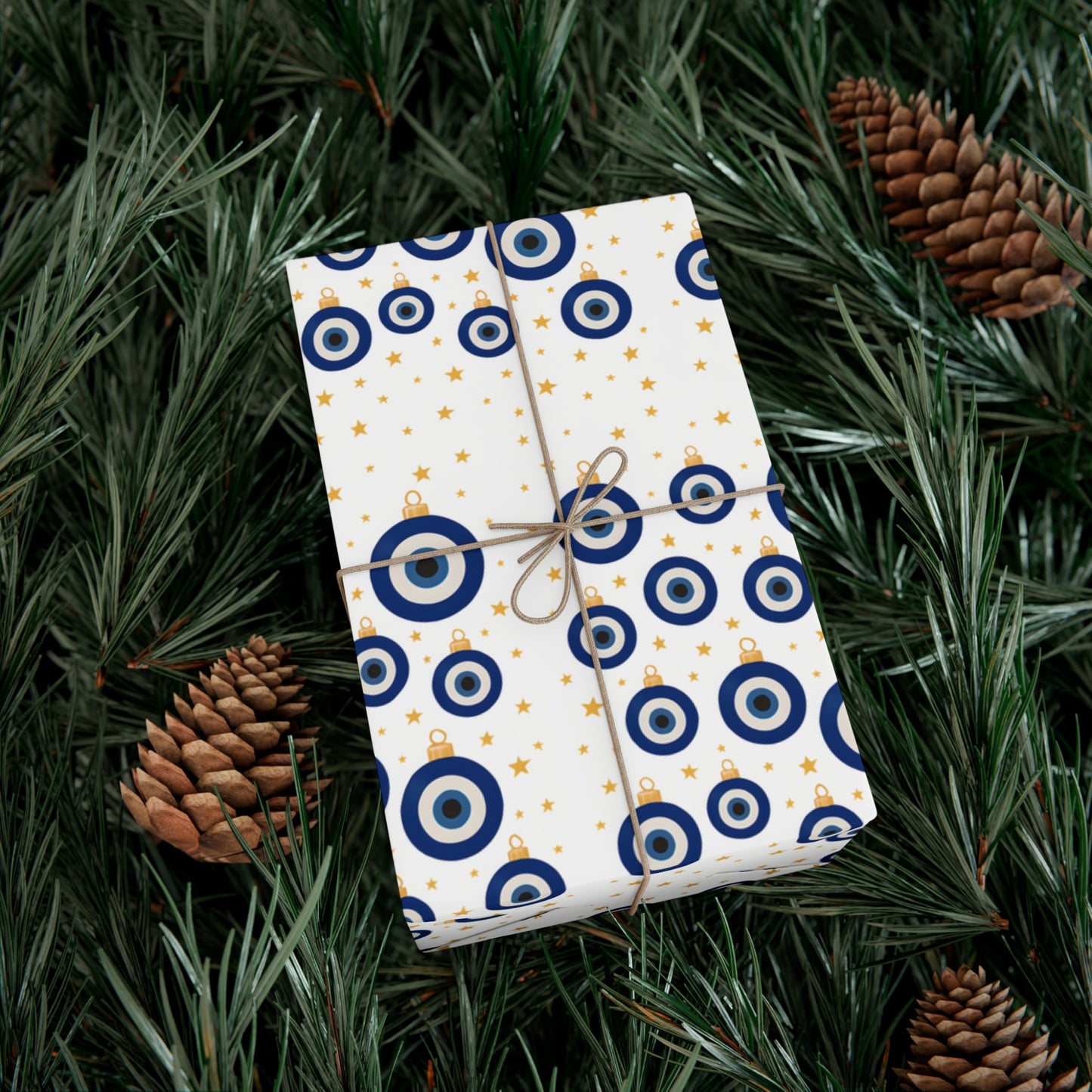 Evil Eye Gift Wrap Papers for Any Occasion, Perfect for Holidays, Birthdays, Parties, Seasonal Gifts, Greek Wrapping, Marytika