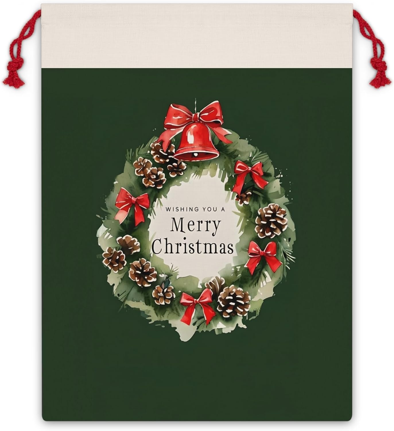 Christmas Gift Sack - Holiday Storage Bag, Merry Christmas Design, Festive Storage, Gift Wrapping, Holiday Decor, Xmas, Santa Sack
