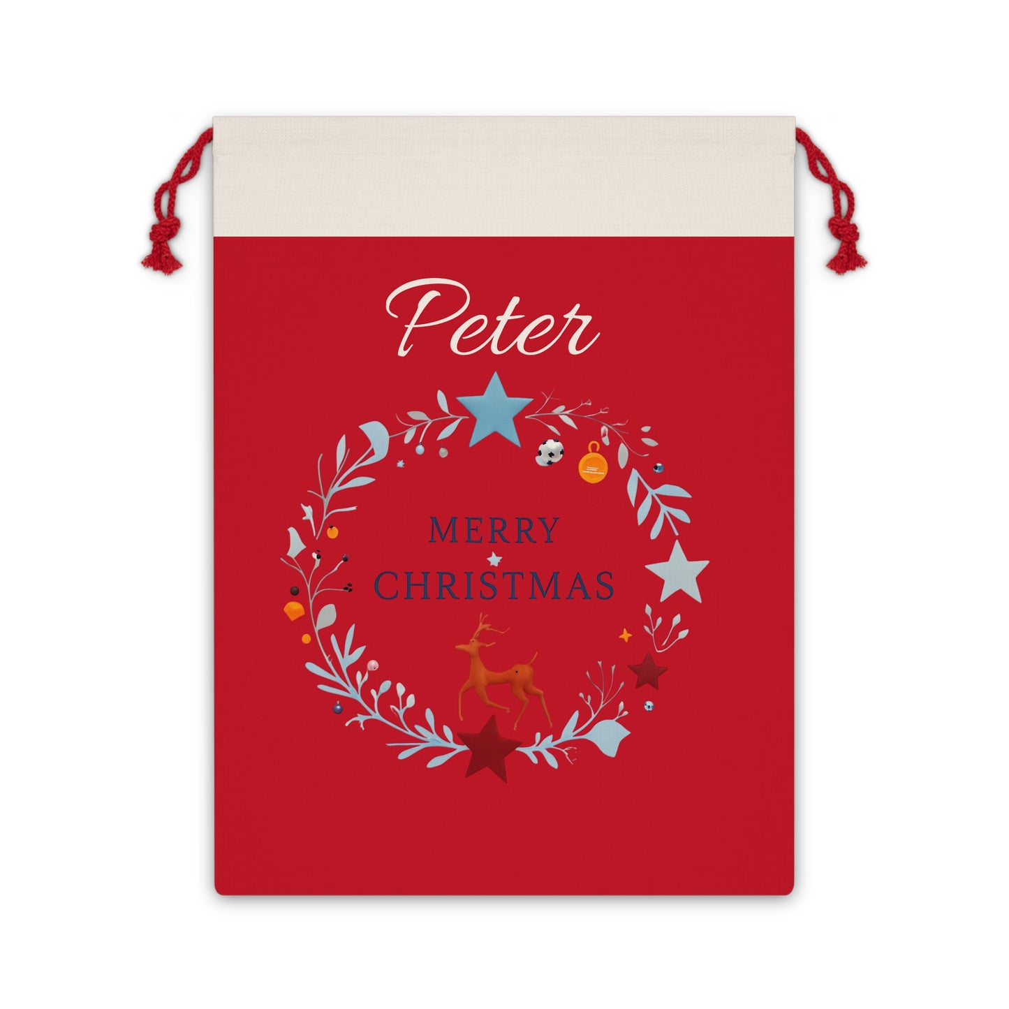 Personalized Christmas Sack, Holiday Gift Bag, Custom Santa Sack, Festive Storage Sack, Kid's Gift Bag, Kids Santa Sack, Christmas Gift