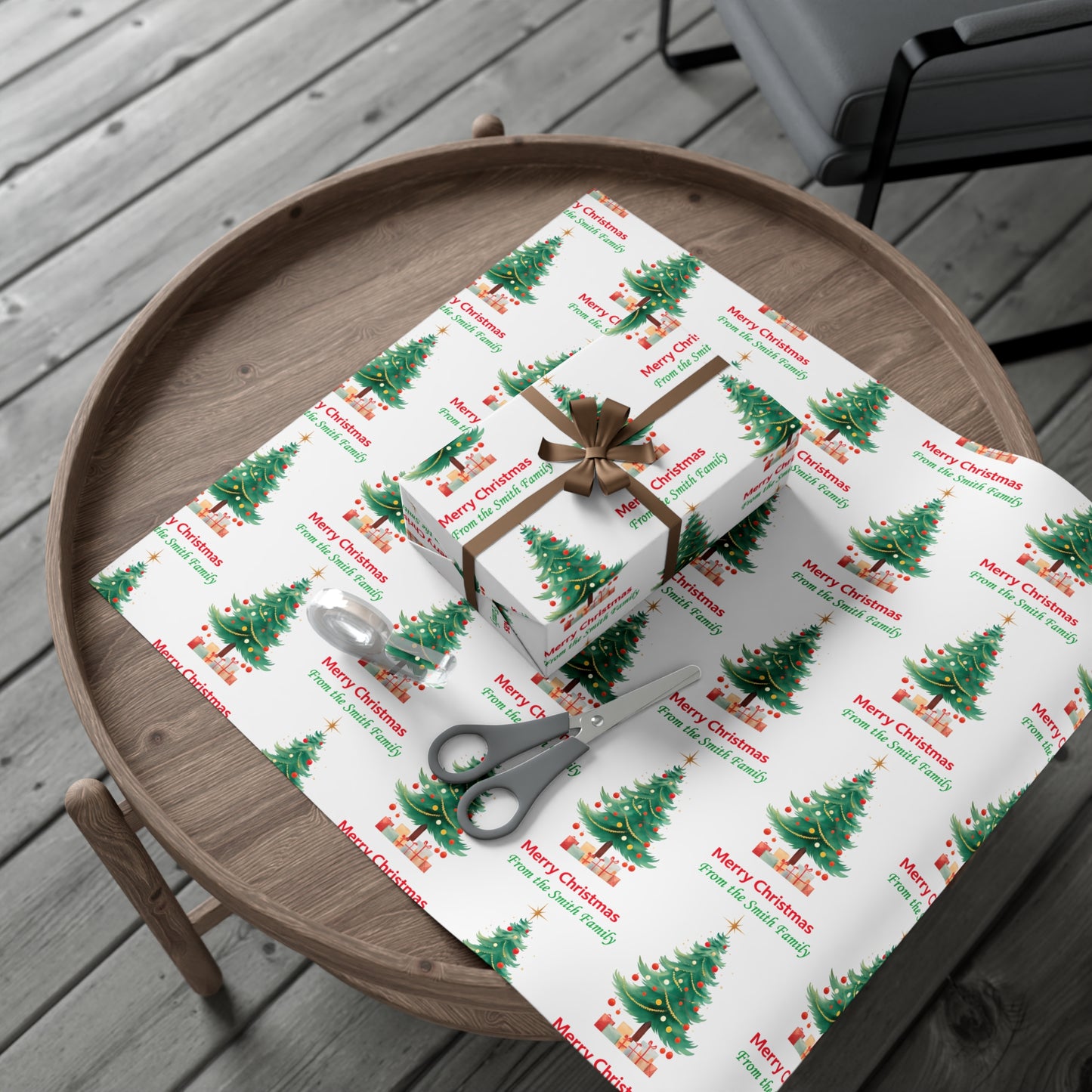 Personalized Merry Christmas Gift Wrap Papers , Festive Wrapping, Holiday Decor,  Christmas Paper, Seasonal Gift Wrap,