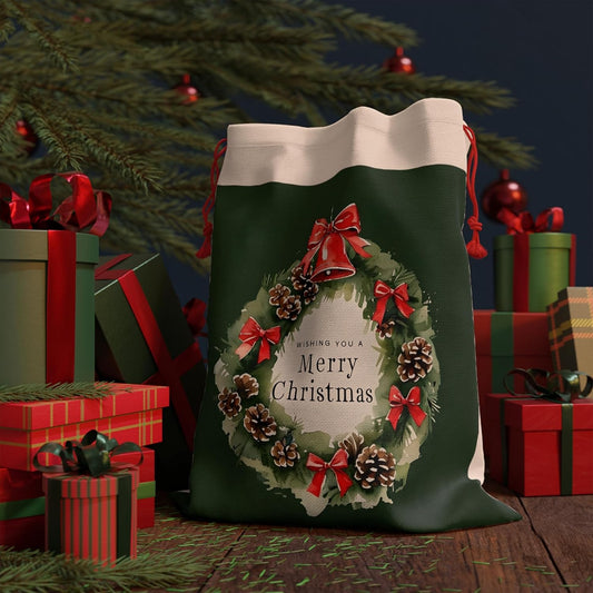Christmas Gift Sack - Holiday Storage Bag, Merry Christmas Design, Festive Storage, Gift Wrapping, Holiday Decor, Xmas, Santa Sack