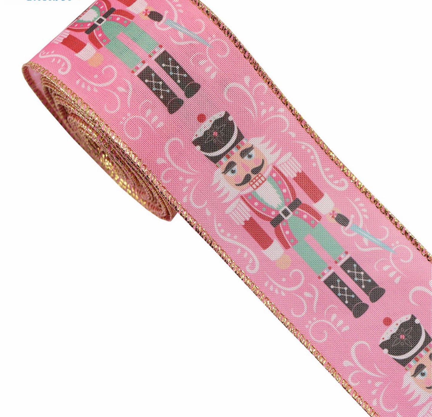 Christmas Nutcracker ribbon , Nutcracker Burlap Ribbon, Christmas Holiday DIY Wreath Supply
