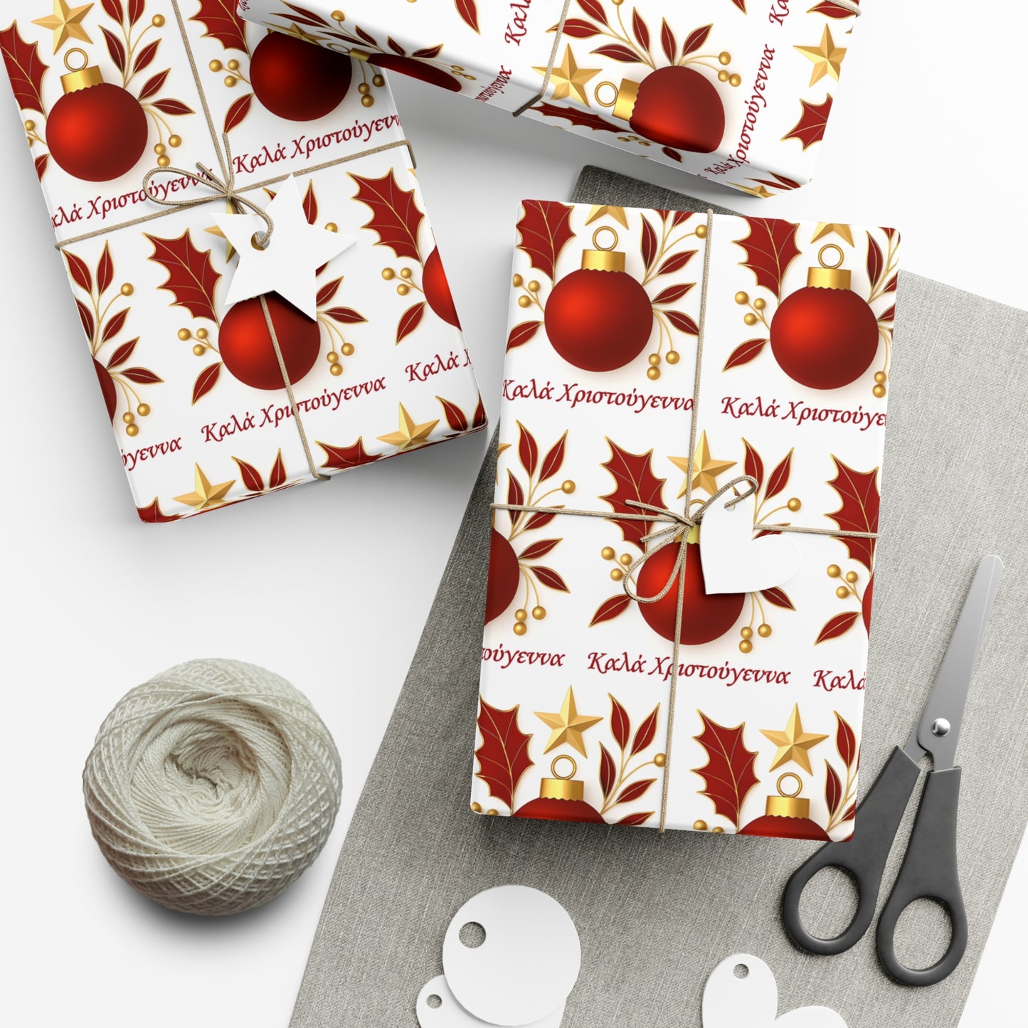 Greek Καλά Χριστούγεννα Christmas Gift Wrap Paper,Festive Gift Wrap Papers, Holiday Wrapping, Christmas Decor, Gift Wrap, Seasonal Celebrations, Wrapping Paper