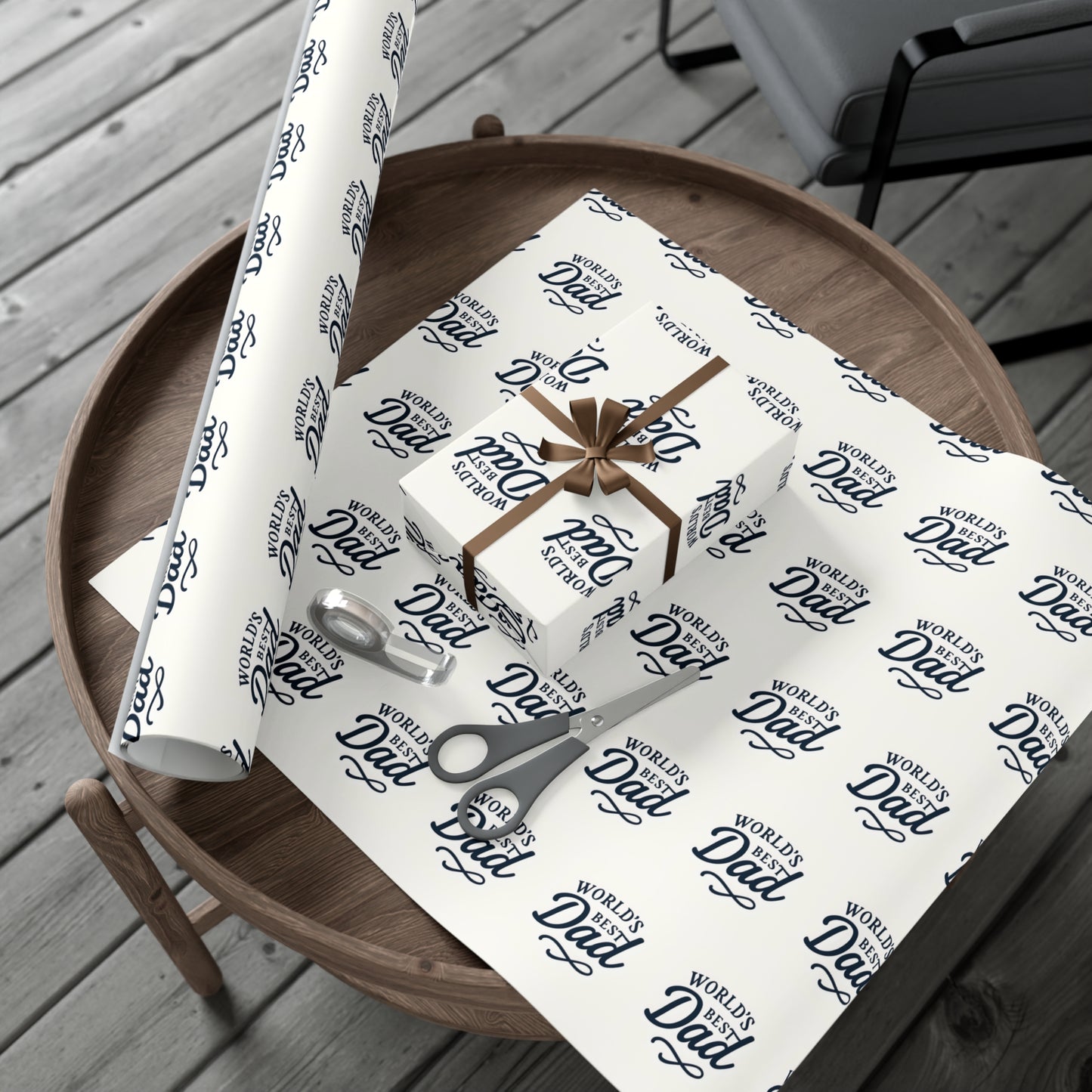 World's Best Dad Gift Wrap Papers, Father's Day Wrap, Celebratory Gift Packaging, Father's Day Wrapping Paper, Father's Day Gift Wrapping
