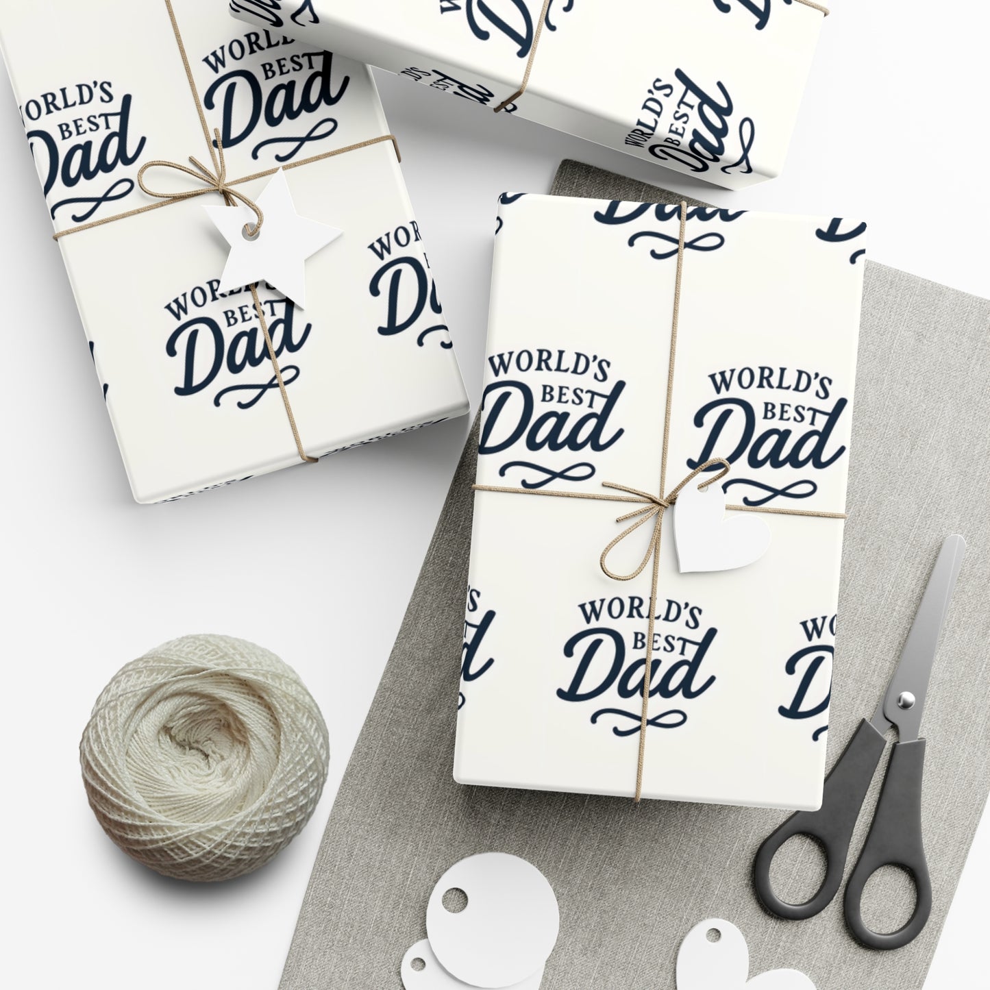 World's Best Dad Gift Wrap Papers, Father's Day Wrap, Celebratory Gift Packaging, Father's Day Wrapping Paper, Father's Day Gift Wrapping
