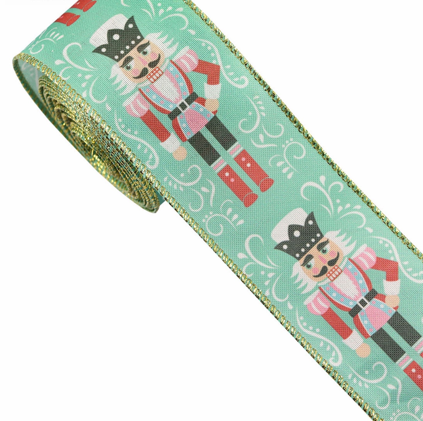 Christmas Nutcracker ribbon , Nutcracker Burlap Ribbon, Christmas Holiday DIY Wreath Supply