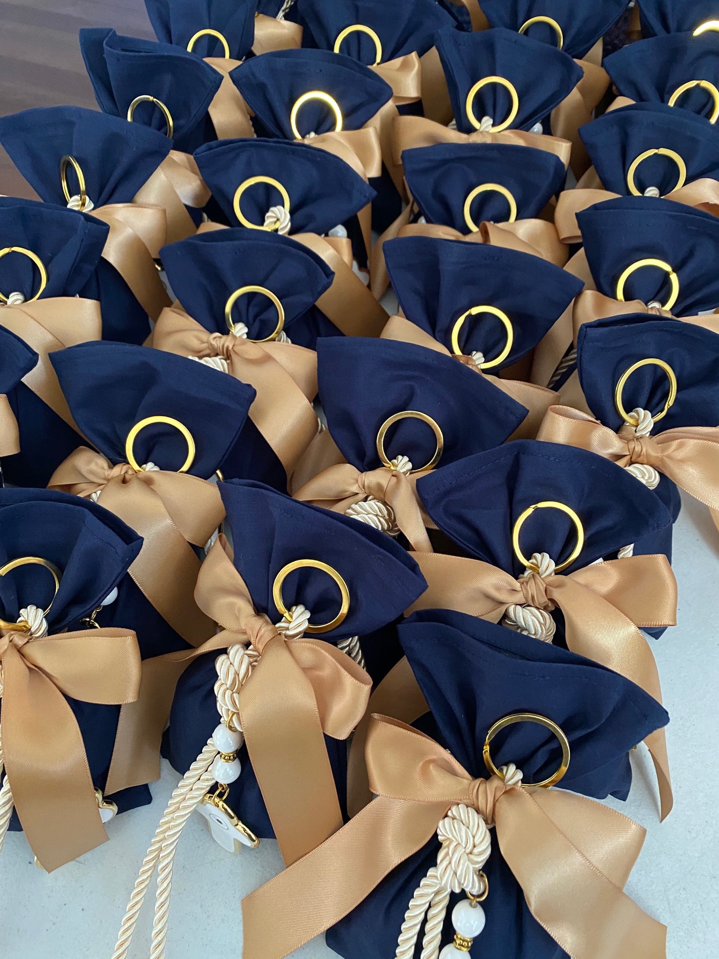 Navy Pouch Mati Eye Bomboniere , Christening Bomboniere, Christening Favors, Greek Christening, Greek βάπτιση