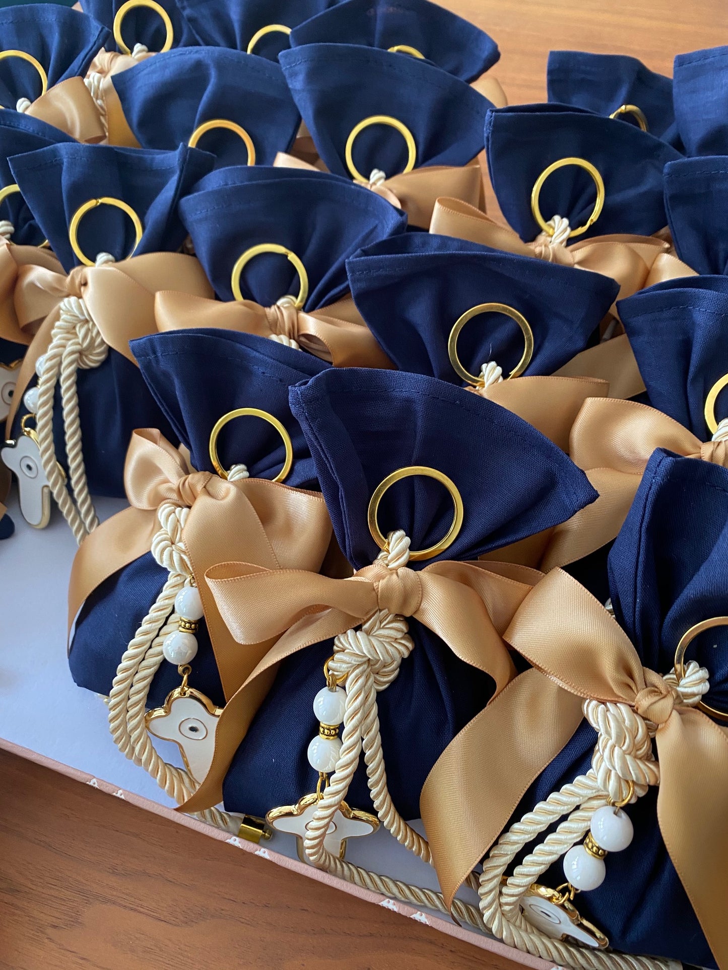 Navy Pouch Mati Eye Bomboniere , Christening Bomboniere, Christening Favors, Greek Christening, Greek βάπτιση