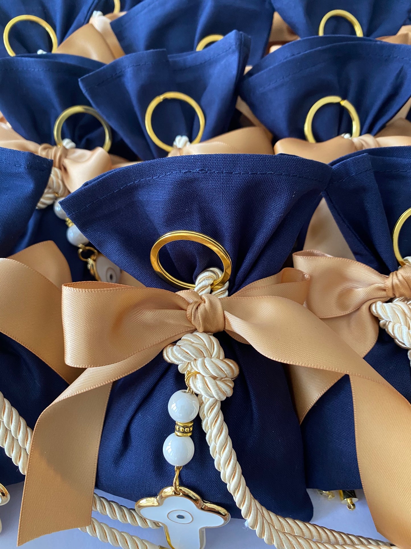 Navy Pouch Mati Eye Bomboniere , Christening Bomboniere, Christening Favors, Greek Christening, Greek βάπτιση