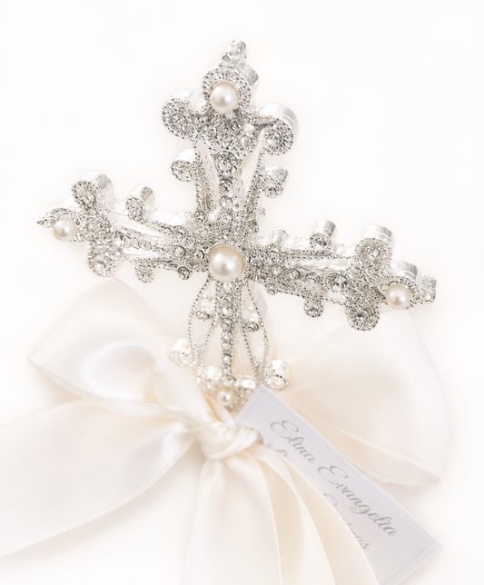 Pewter Stand Cross Bomboniere / Event Favour