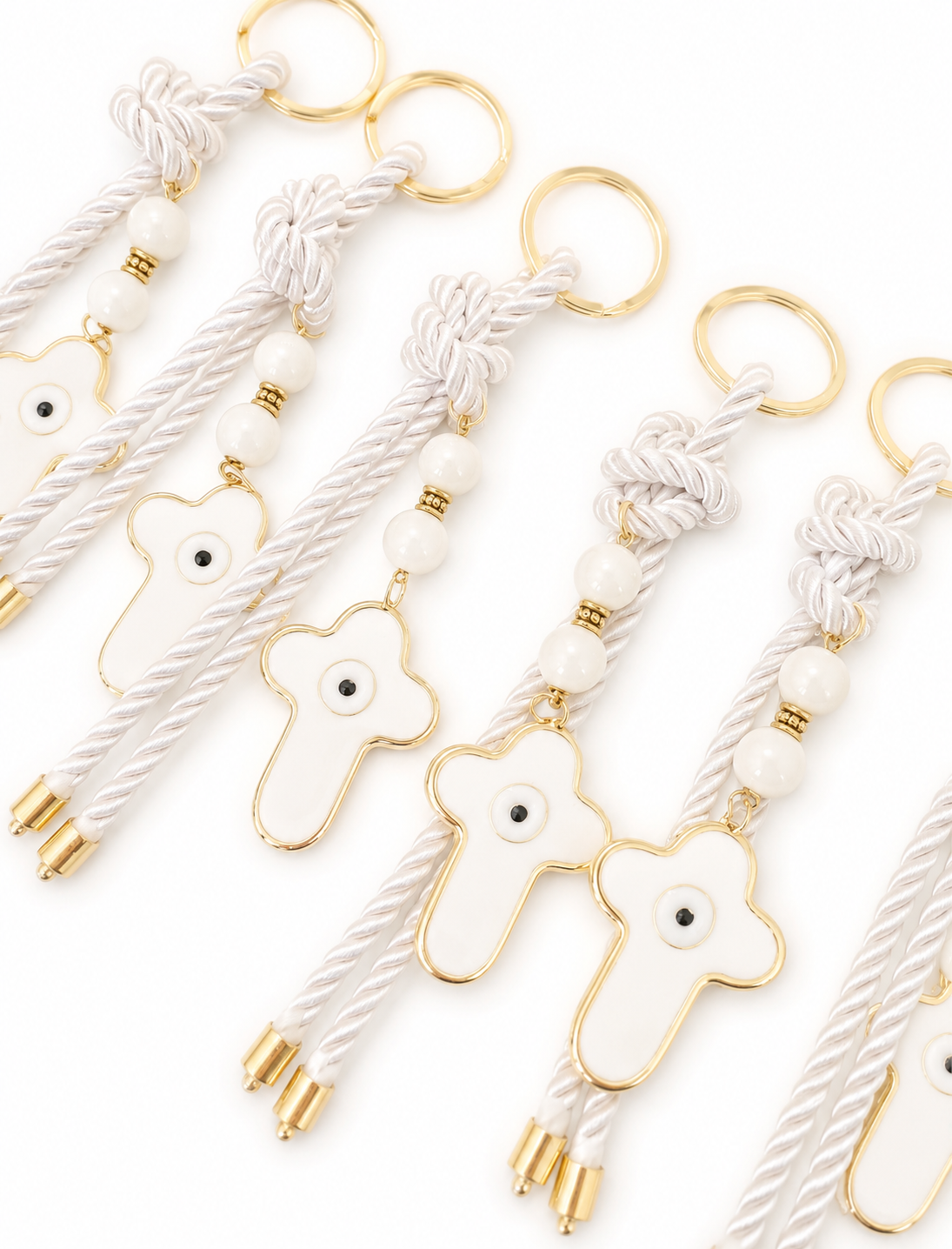 White Cross Keyring / Event Favor
