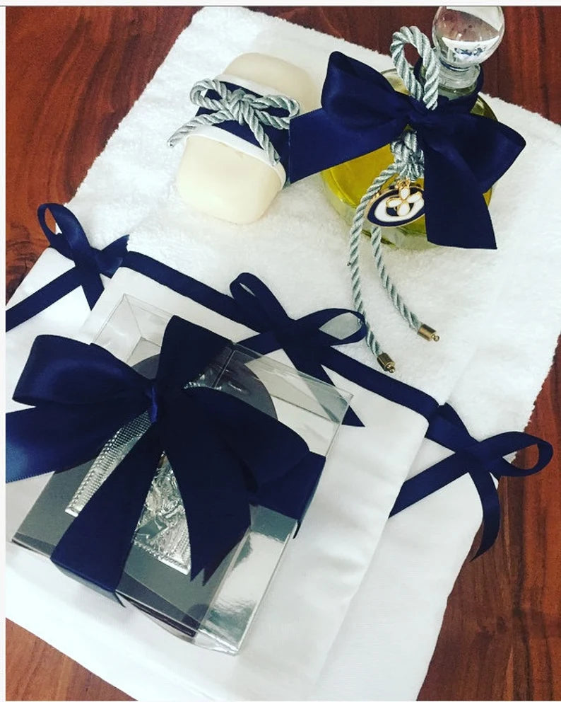 Orthodox Baptism Set , Greek Baptism, Baptism Box, Personalised Towels , Greek Christening ,Christening Towels, Ladoset, Boy Christening