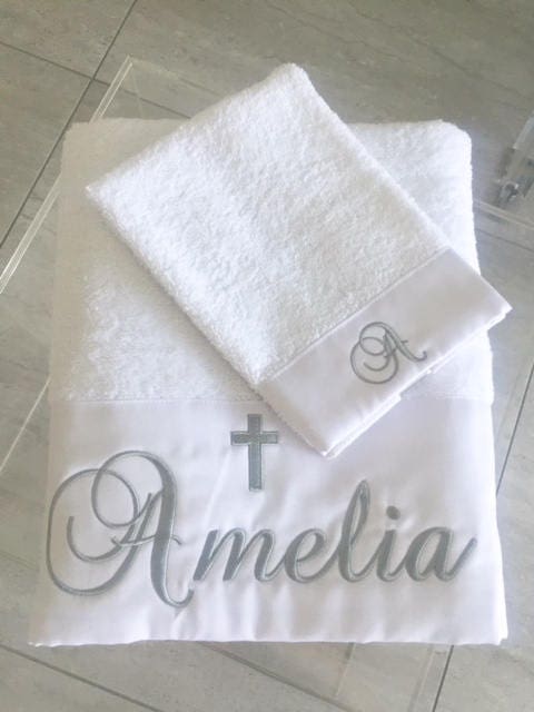 Orthodox Baptism Set , Greek Baptism, Baptism Box, Personalised Towels , Greek Christening ,Christening Towels, Ladoset, Boy Christening