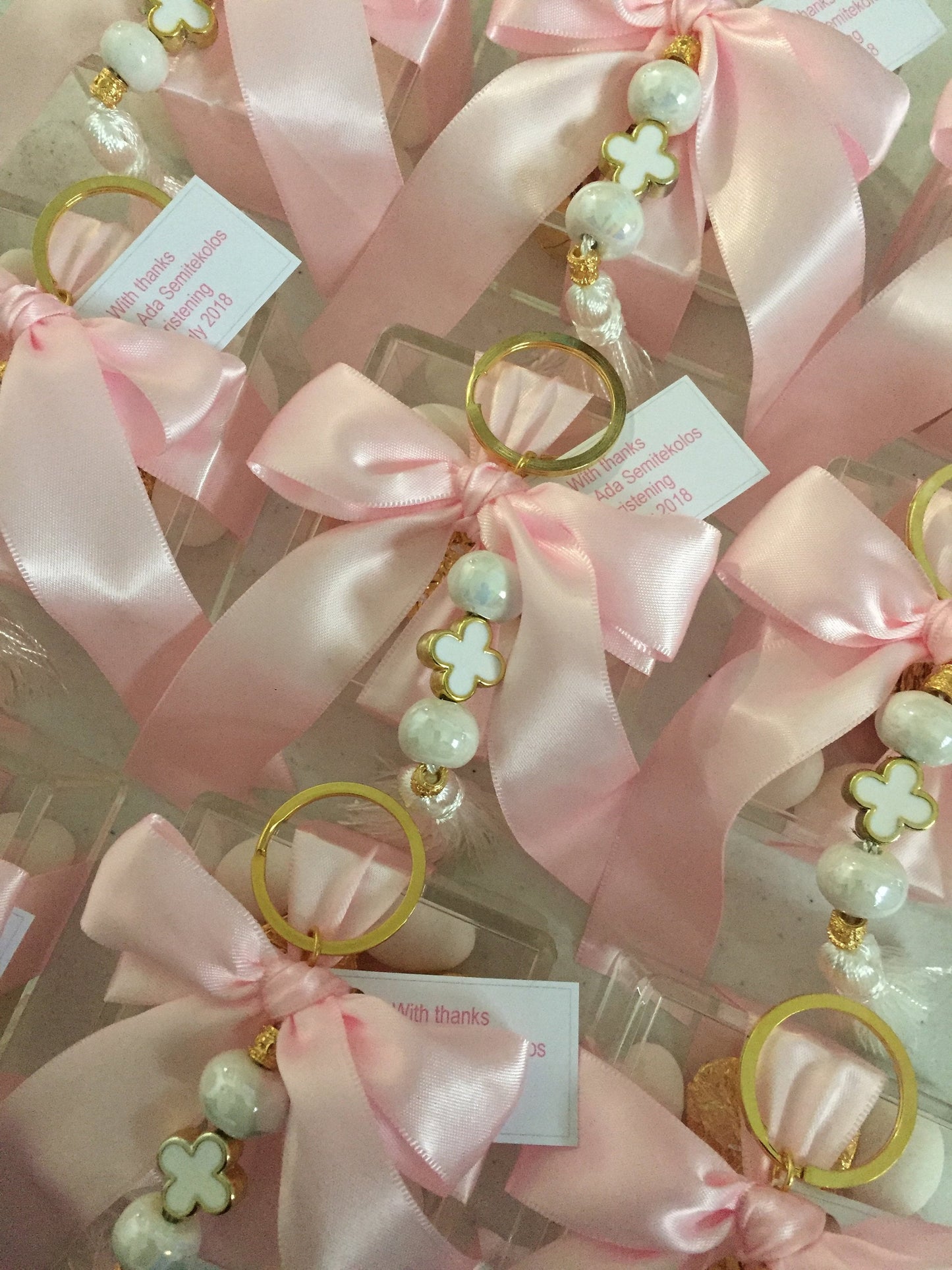 Girl Favors, Greek Baptism, Christening Bomboniere,Cross Keyring, Greek Christening ,Bomboniere,Martyrika,Communion, Orthodox Baptism
