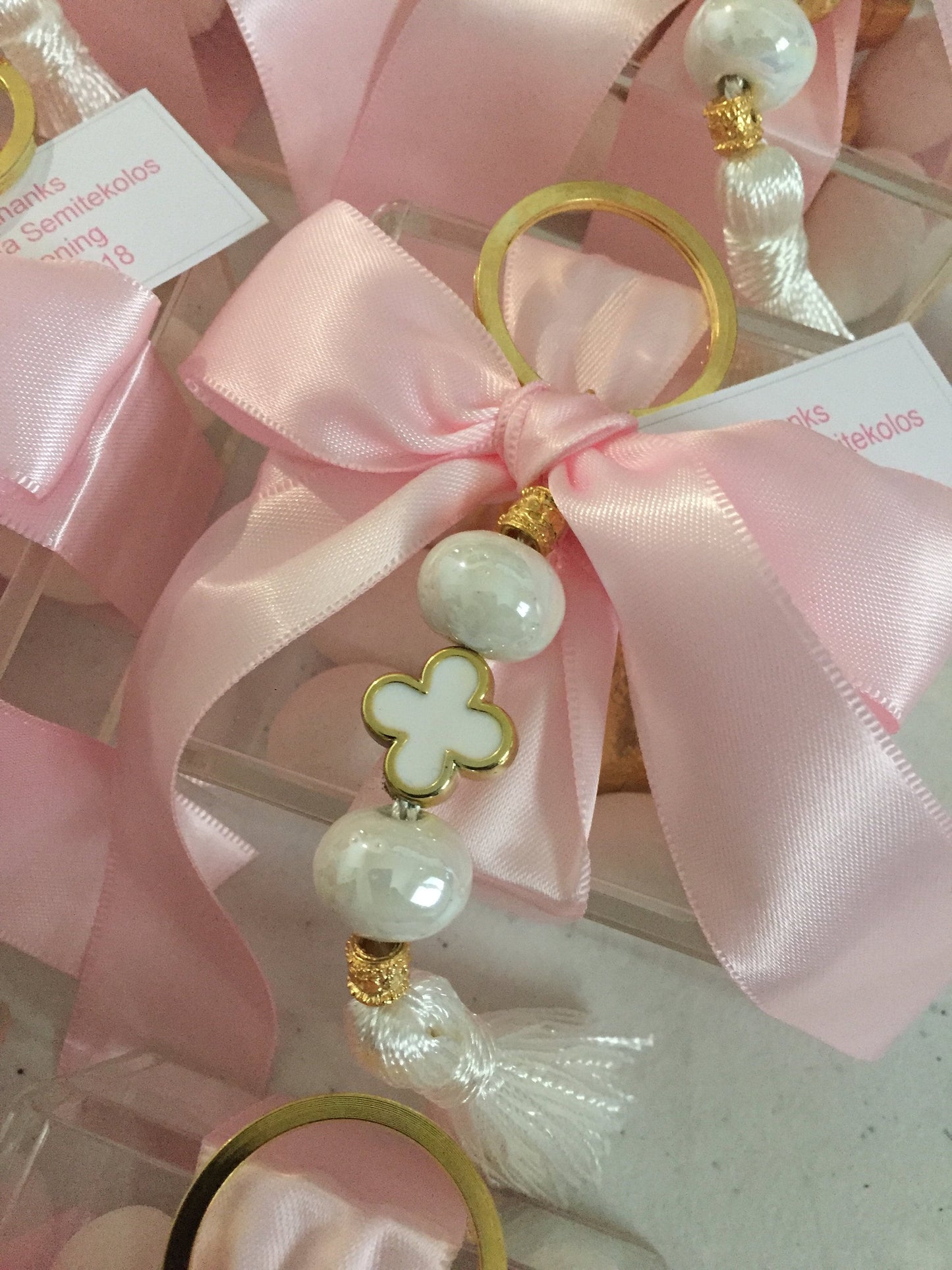 Girl Favors, Greek Baptism, Christening Bomboniere,Cross Keyring, Greek Christening ,Bomboniere,Martyrika,Communion, Orthodox Baptism