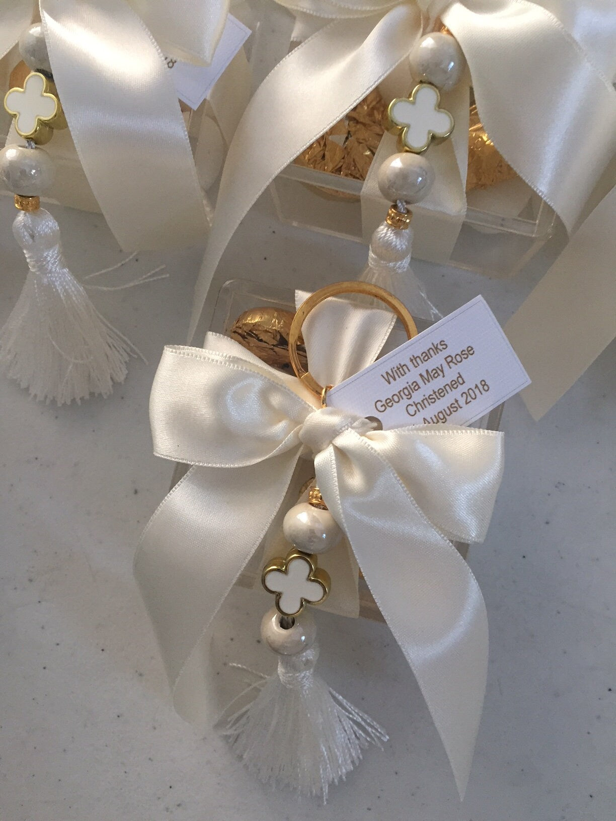Acrylic Box Keyring Christening Favors , Greek Baptism, Christening Bomboniere, Cross Favors ,Greek Christening ,Bomboniere, Marytika,Communion