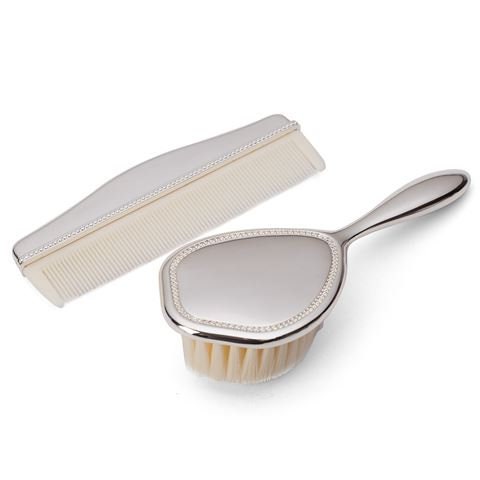 Child's Silver Plated Brush & Comb Set 2pce , Greek Christening ,  Greek Baptism , Newborn gift ,Greek Baptism, Baby Brush, Christneing