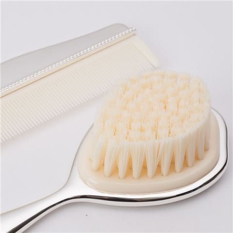 Child's Silver Plated Brush & Comb Set 2pce , Greek Christening ,  Greek Baptism , Newborn gift ,Greek Baptism, Baby Brush, Christneing