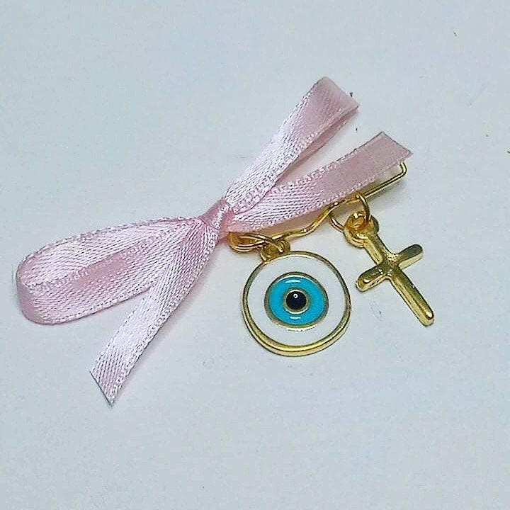 5x Girl  Witness Pins , Orthodox Baptism, Greek Christening, Martirika, Martyrika, Pin Mati,Witness Bracelet , Evil Eye, Greek Martyrika