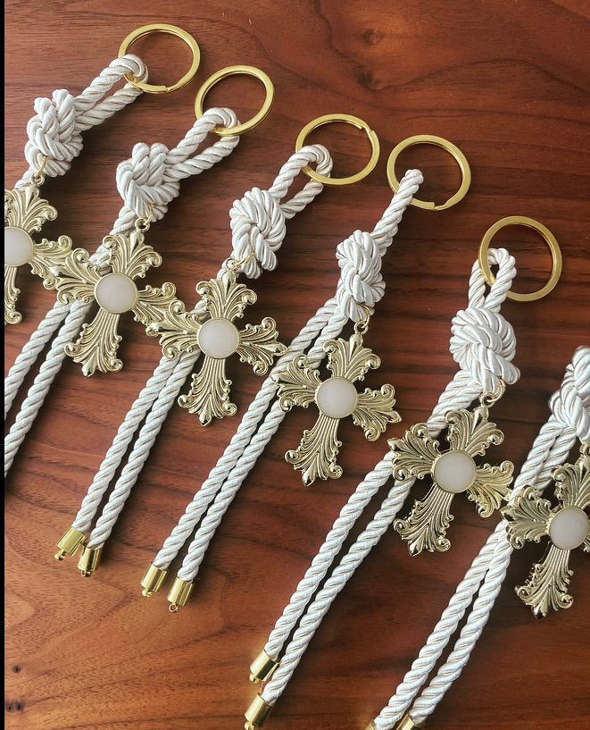 Cross keyrings ,Greek Baptism, Christening Bomboniere,Christening Favors , Greek Christening ,Evil eye ,Martyrika,Wedding Favors, Mati