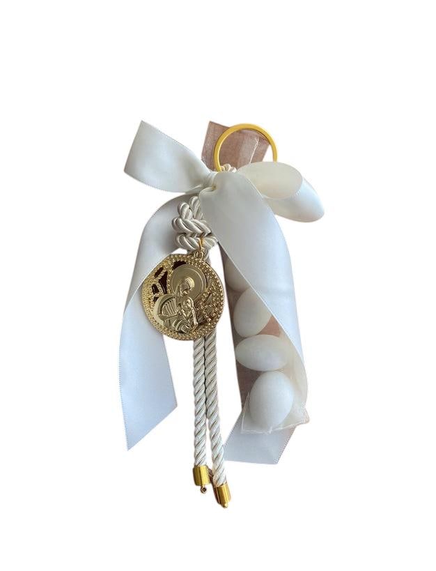 5 x Girl Favors , Greek Baptism, Christening Bomboniere, Christening Favors ,Greek Christening ,Orthodox , Greek Martyrika ,Girl Christening