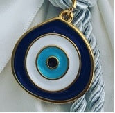 White Pouch Mati Eye chain Bomboniere ,Christening Bomboniere, Christening Favors, Greek Christening, Greek βάπτιση
